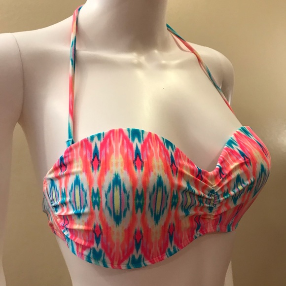 Ocean Pacific Push Up Bikini Swim Top Size Medium Aztec Print - Picture 3 of 16